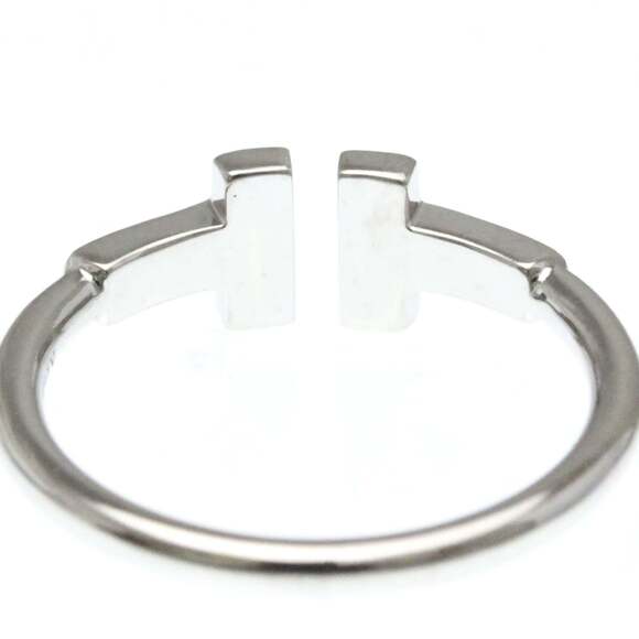 Tiffany T-wire Diamond Ring White Gold (18K) Fashion Diamond Band Ring Silver - Picture 7 of 9